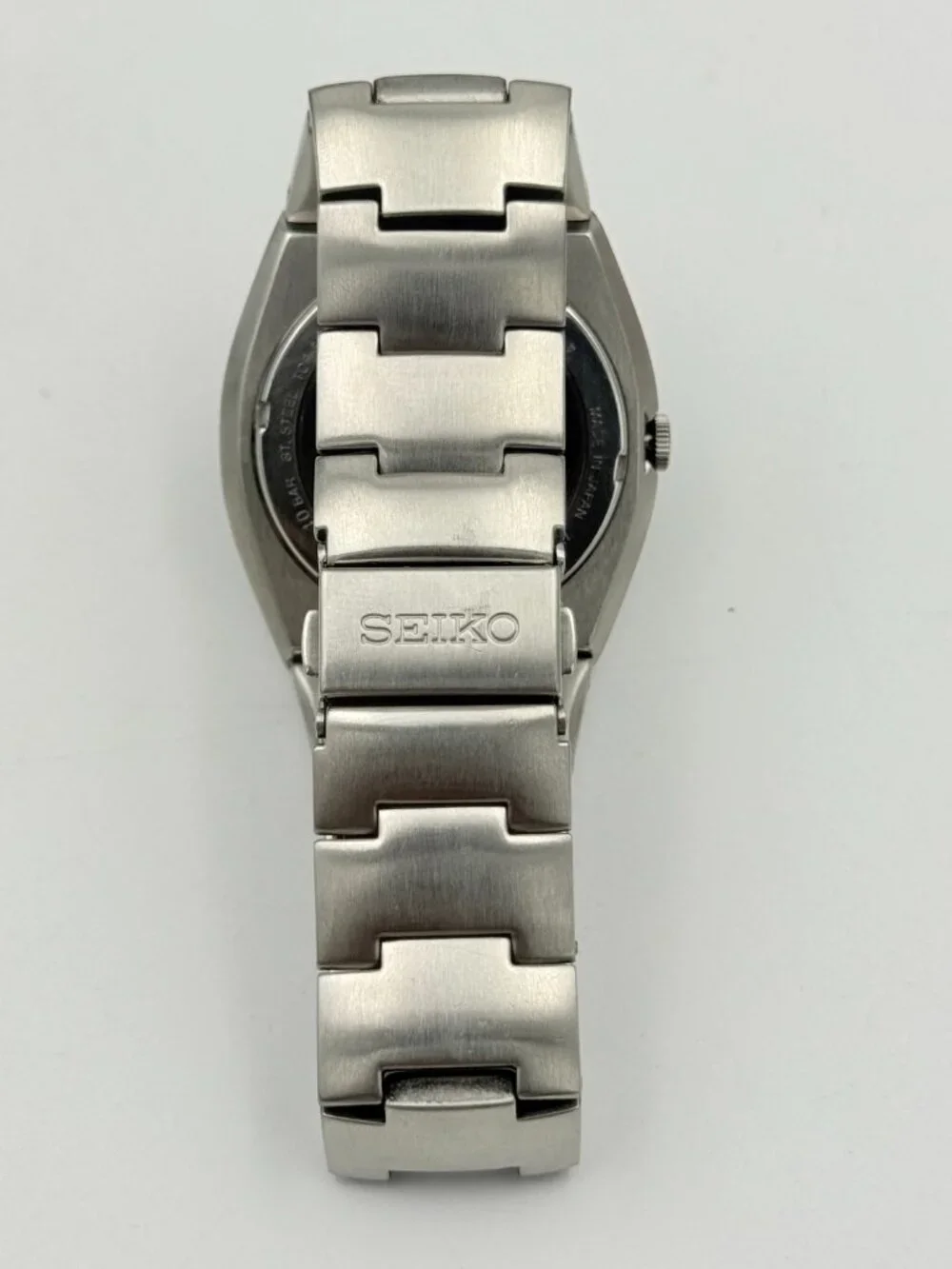 Seiko 5 Superior Blue Chevron Dial Stainless Steel Cushion Case Automatic Watch